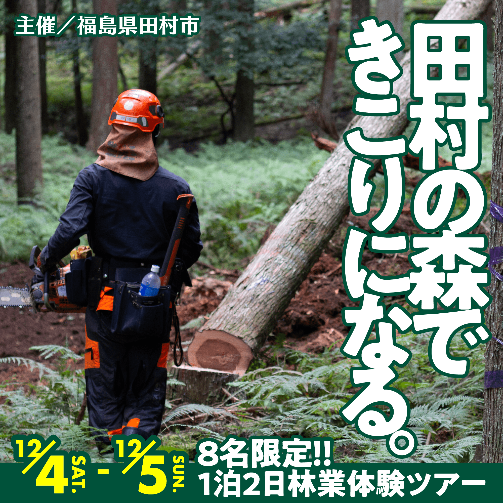 【12/4(土)～5(日)】『たむらの林業体験ツアー』申し込み開始！